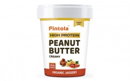 Pintola High Protein Peanut Butter Creamy Organic Jaggery  Jar  1 kilogram